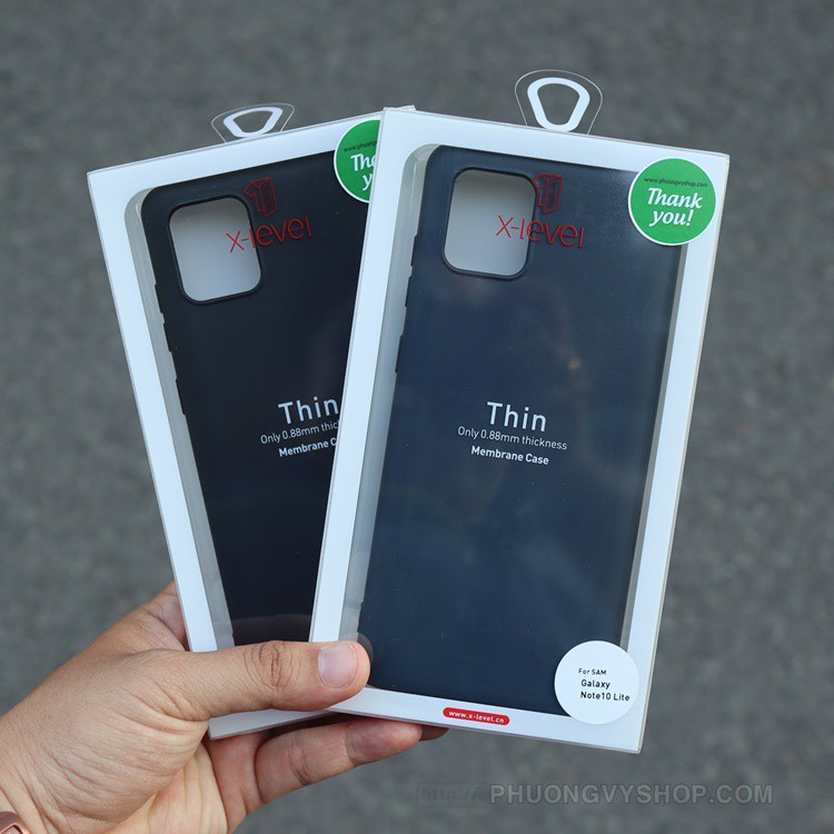 Ốp lưng dẻo đen Samsung Note 10 Lite (hiệu X-level)
