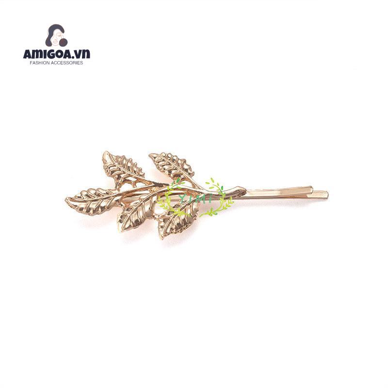 Kẹp Tóc Họa Tiết Chiếc Lá Thời Trang Ngọt Ngào Cho Nữ