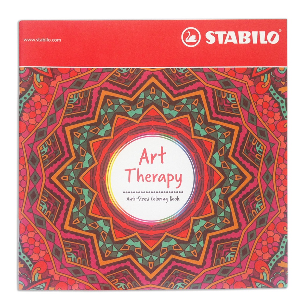Bút kỹ thuật STABILO Point 88 0.4mm vỉ 10 màu + Tuyển tập tô màu STABILO Art Theraphy (PT8810CG)