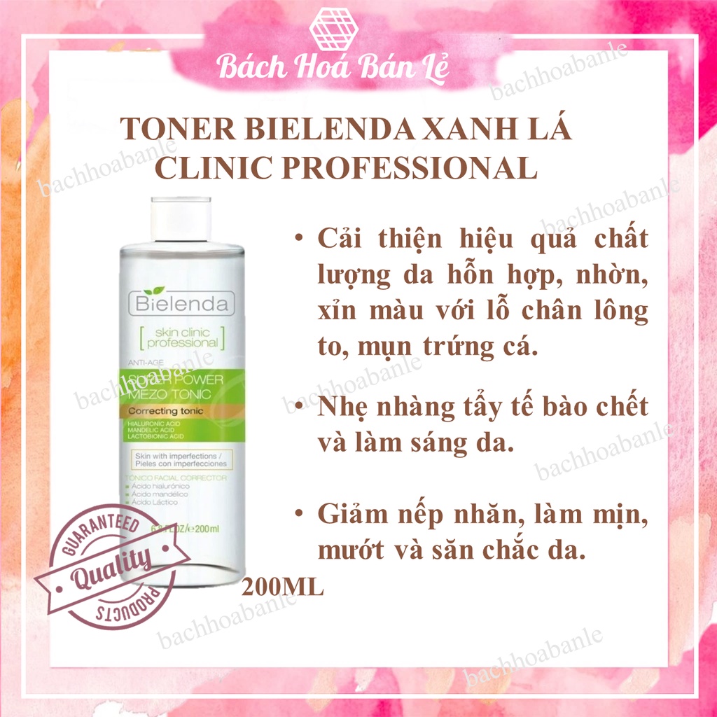 Nước hoa hồng Bielenda Skin Clinic Profession cải thiện làn da xỉn màu