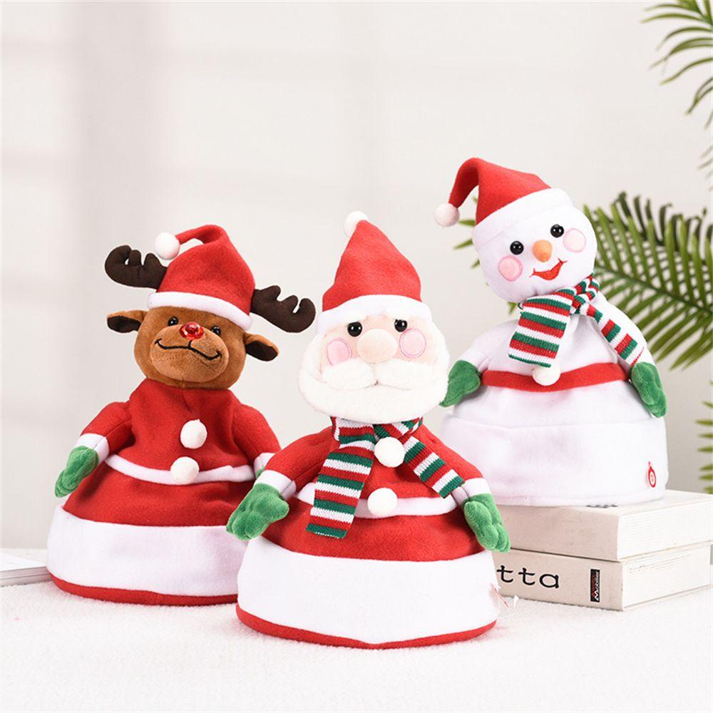 Mũ Ông Già Noel / Người Tuyết Nhồi Bông Biểu Diễn Nhảy Múa Dành Cho Trẻ Em Và Người Lớn