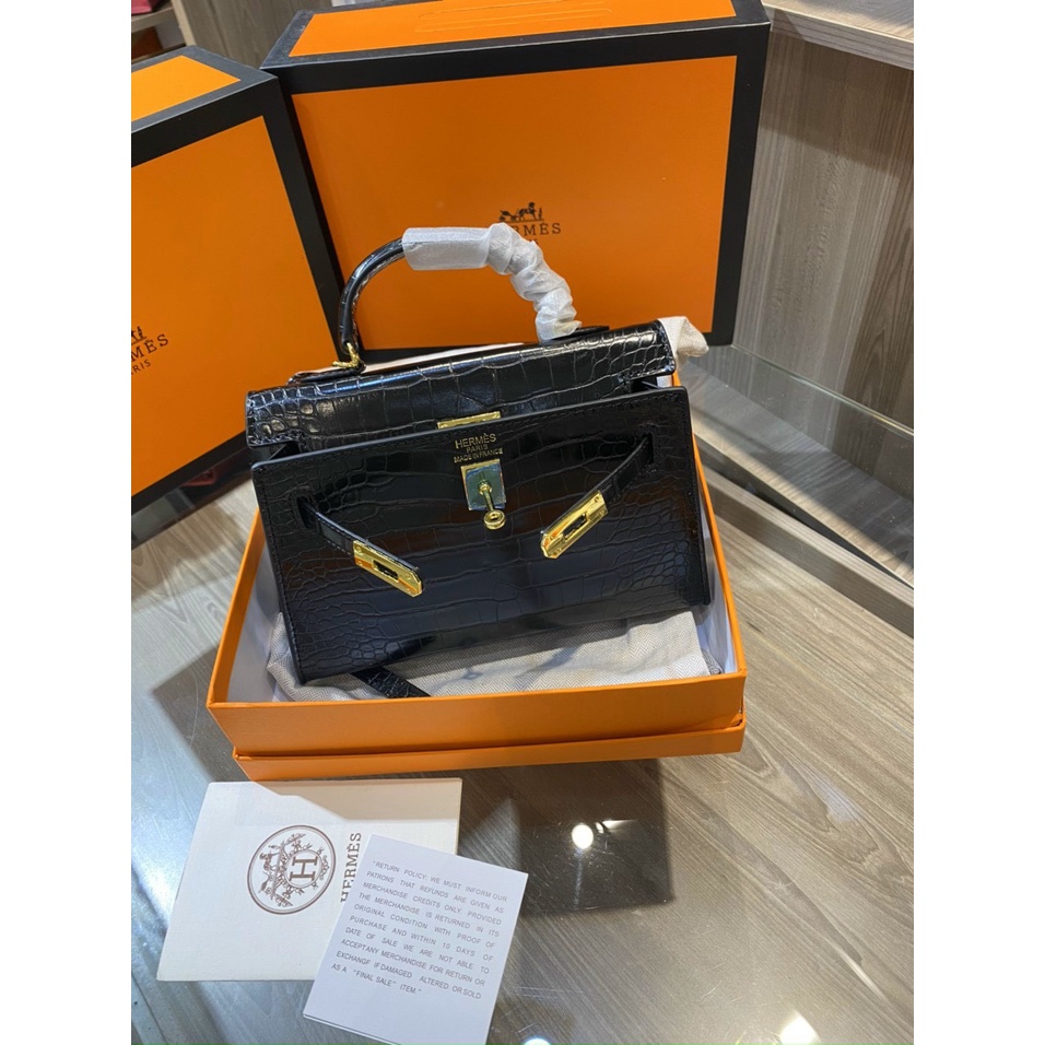 Túi xách nữ Hermes kelly da rắn size 22cm