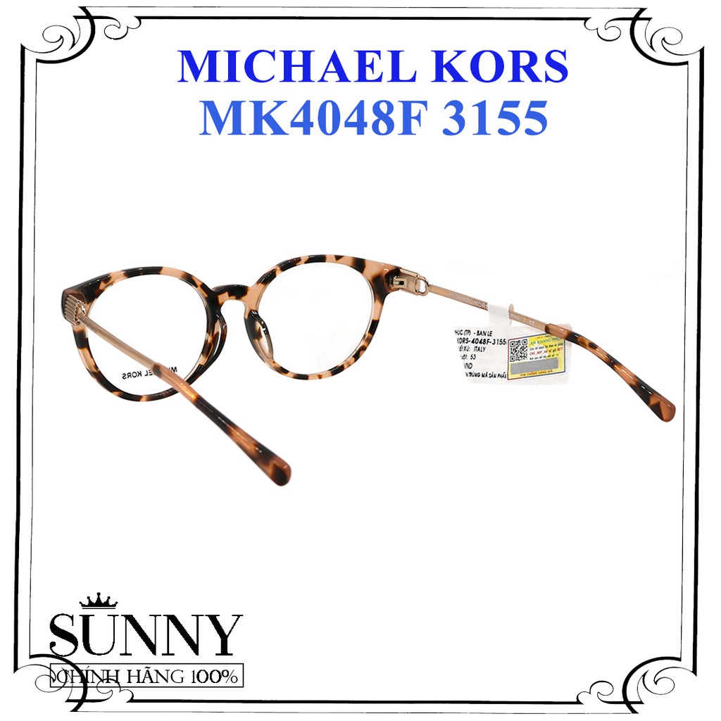 MK4048F - gọng kính thời trang Michael Kors chính hãng, thiết kế dễ đeo bảo vệ mắt