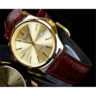 Đồng hồ đôi Casio chính hãng 1183, dây da