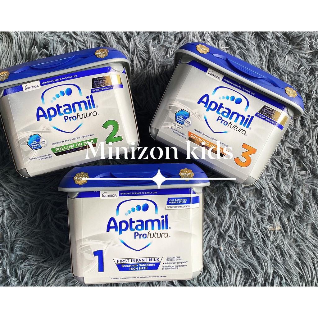 Sữa Aptamil Anh hộp lùn 800g số 1, 2, 3