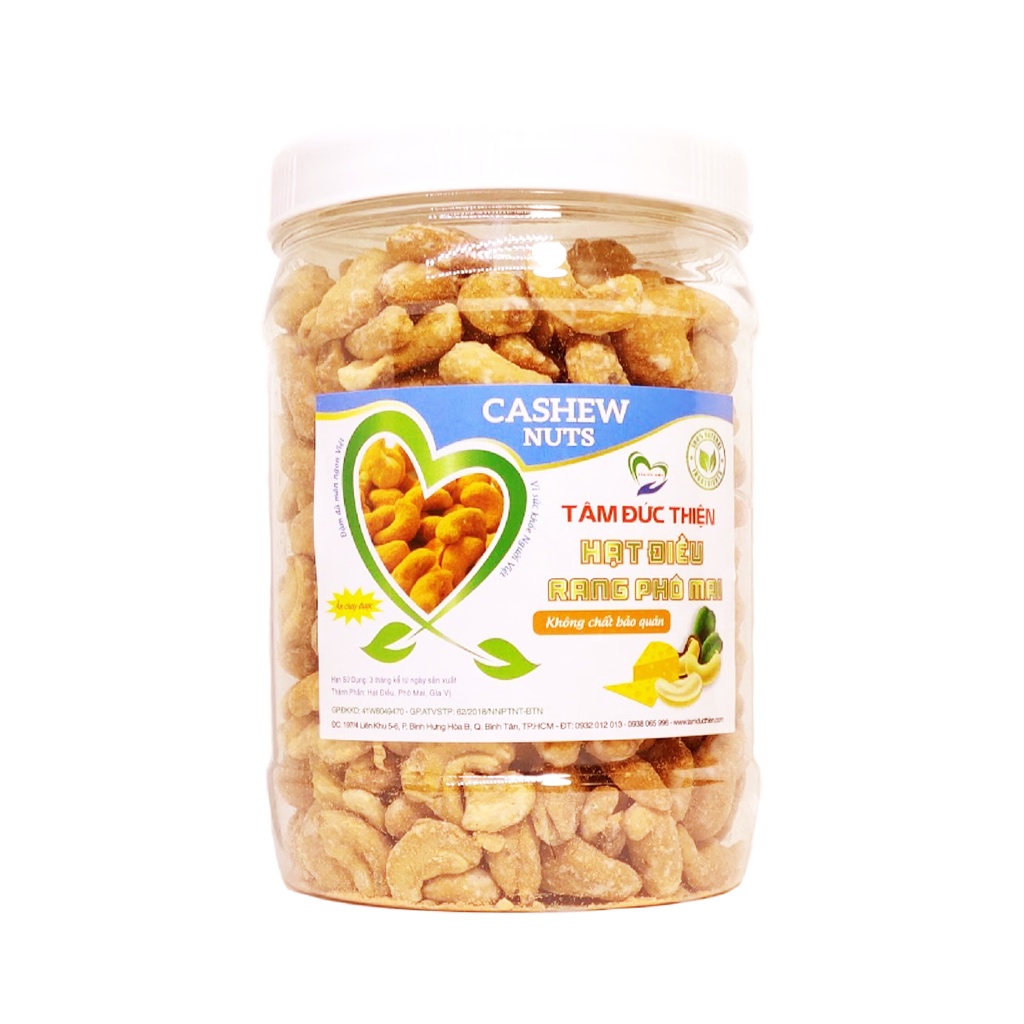 Hộp 500GR Hạt Điều Rang Phô MaiTâm Đức Thiện