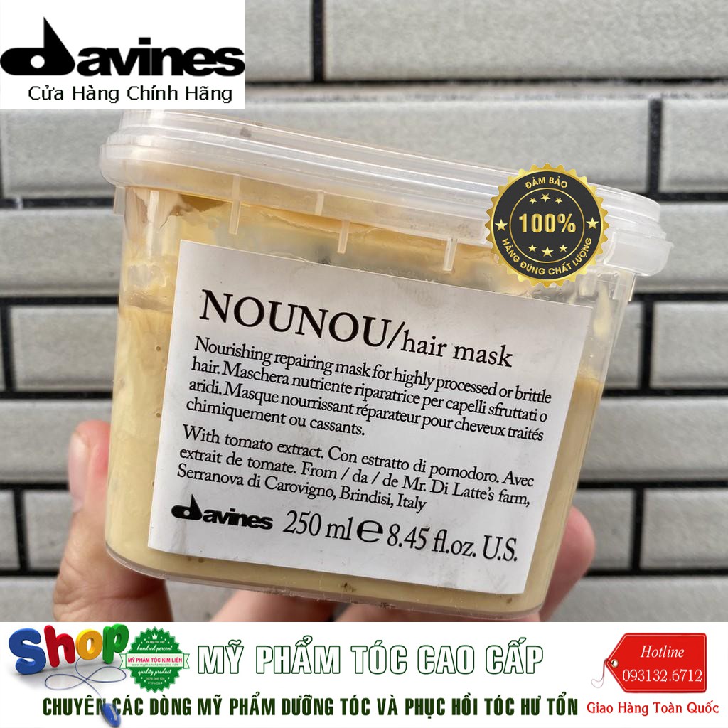 [Davines-Italia] Mặt nạ hấp tóc Nounou Davines chữa trị tóc hư tổn 250ml