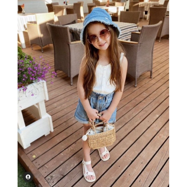 Quần Short Jean Bé Gái ZR Hai Màu