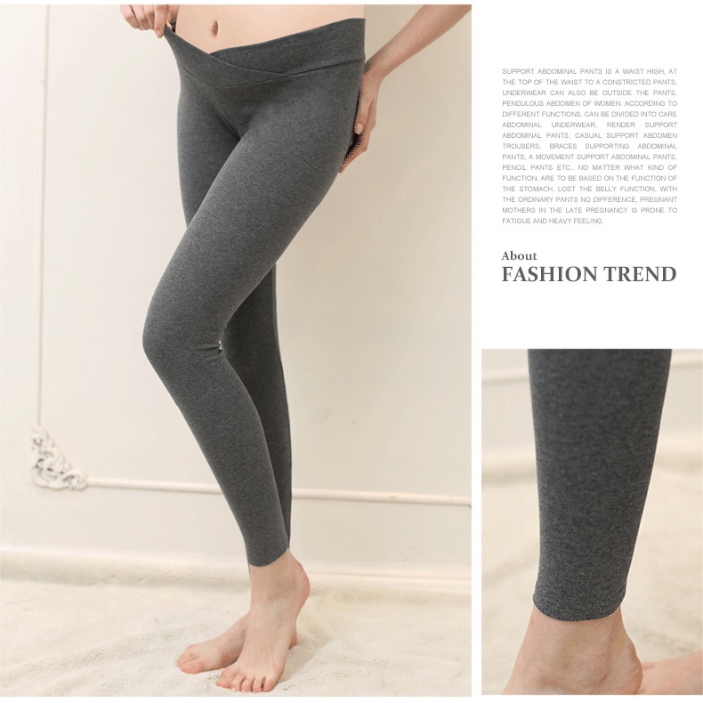 Quần legging bầu dài dạng cạp chéo  loại chất đẹp không bai xù