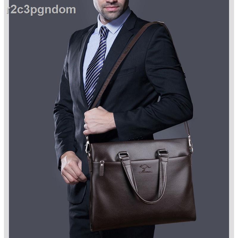 Túi nam Kangaroo mới xách công sở đeo vai thông thường da máy tính | BigBuy360 - bigbuy360.vn
