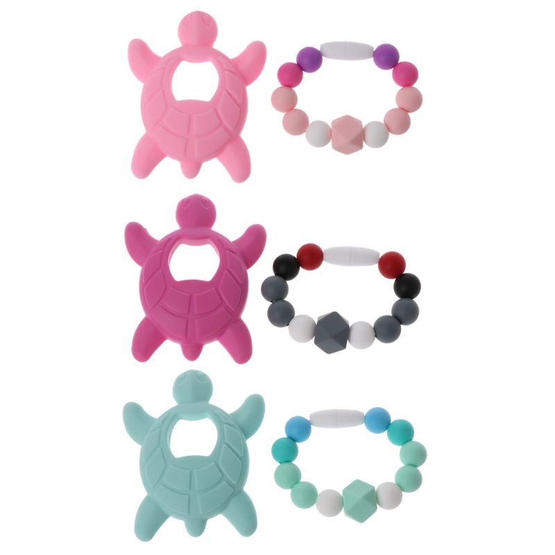 Đồ Chơi Ngậm Nướu Giảm Đau Hình Chú Rùa Hoạt Hình Bằng Silicone Dành Cho Trẻ Sơ Sinh