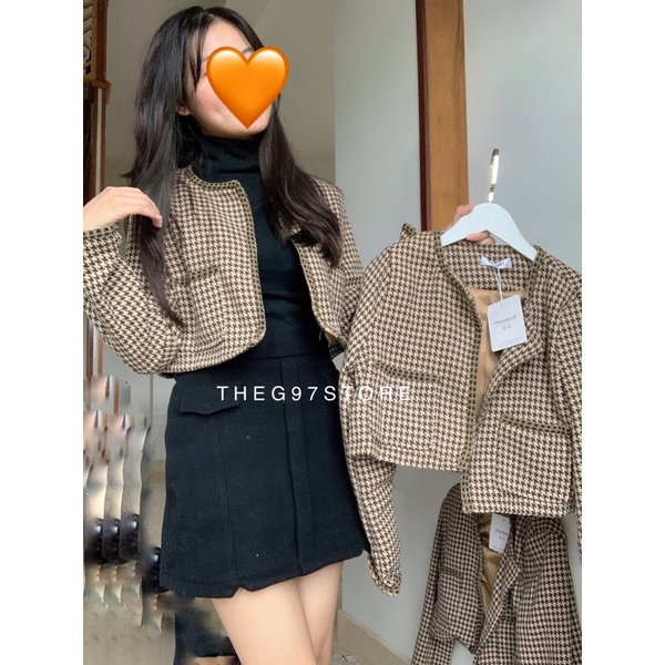 Áo dạ nâu Hot trend