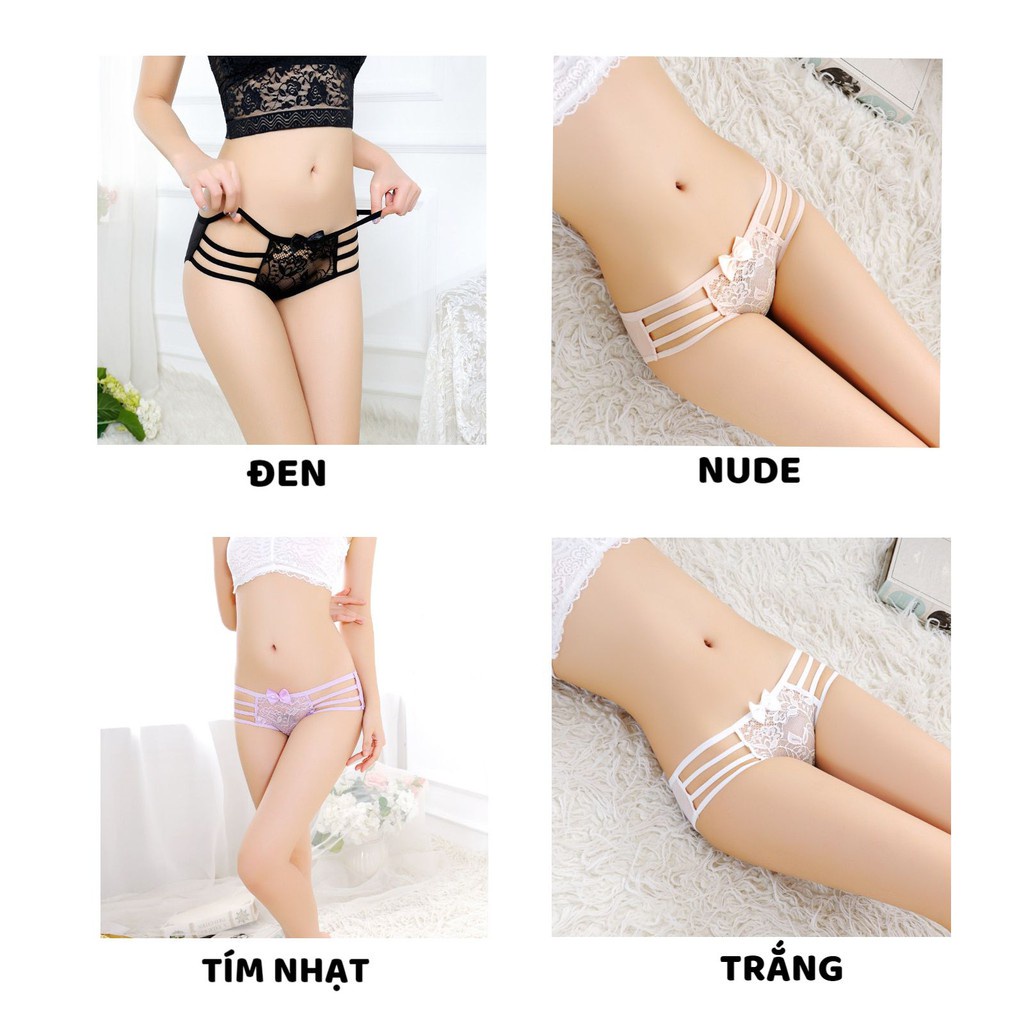 Quần Lót Nữ - Quần Lót Ren Thiết kế cao cấp 4 mảnh dây lọt khe gợi cảm tôn dáng DAN STORE mẫu 272