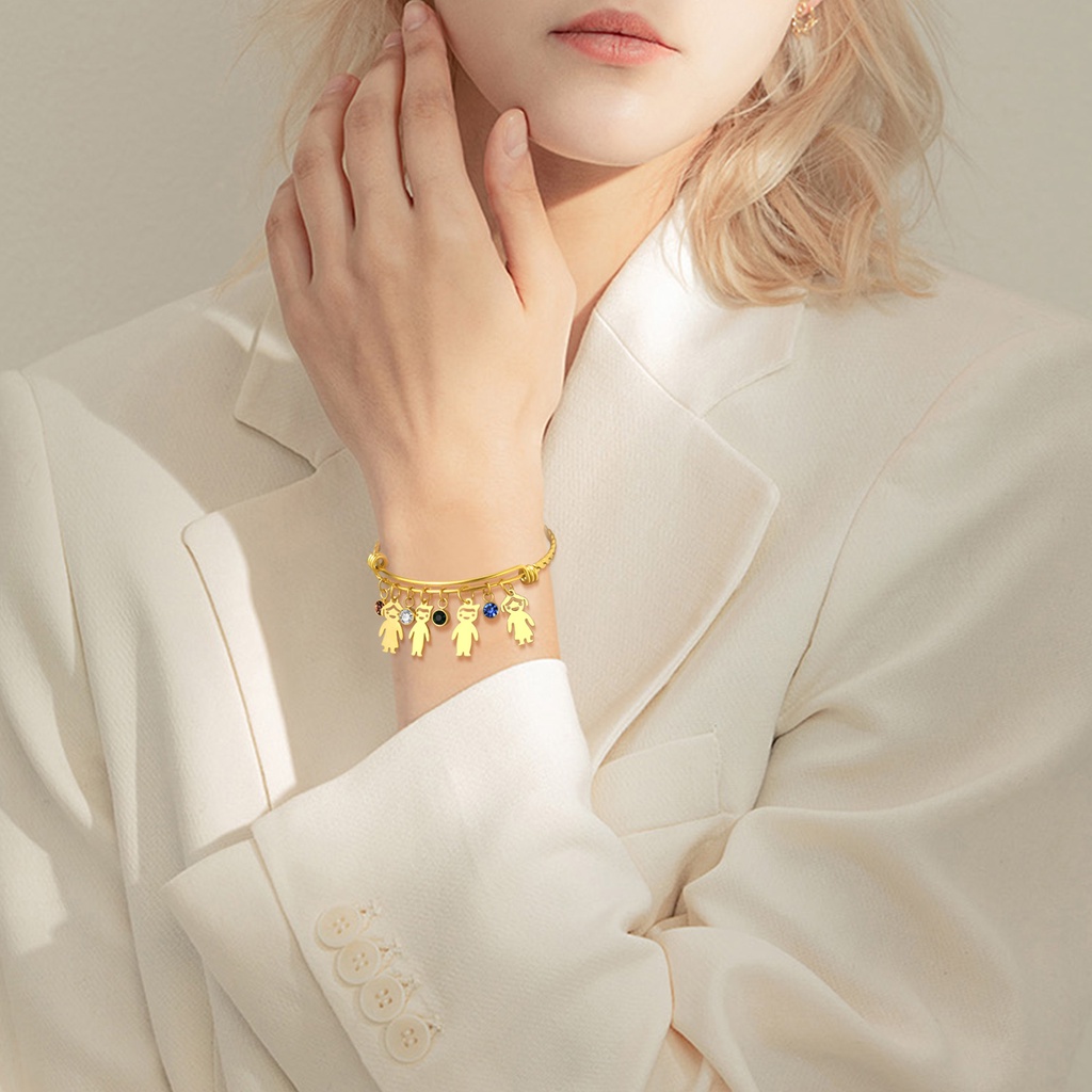 Vnox Vòng Tay Đá CZ Tùy Chỉnh Cho Nam Và Nữ