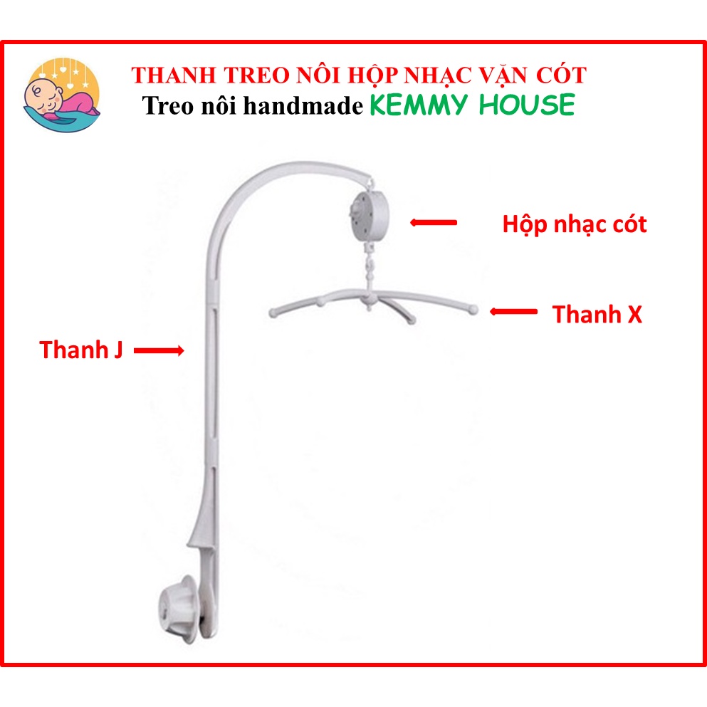 (Mã ưu đãi) Thanh treo nôi hộp nhạc vặn cót 1 bài