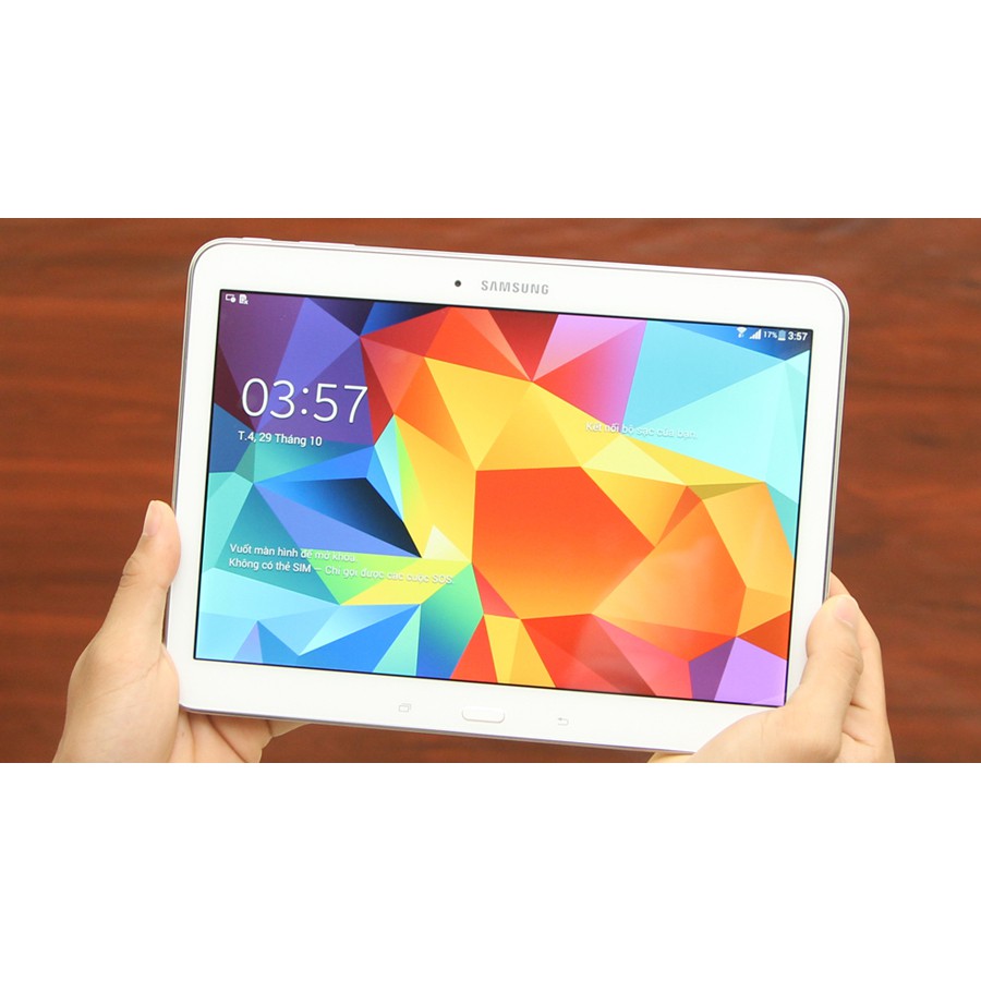 Máy tính bảng Samsung Galaxy Tab 4 10.1 4g+wifi tặng đế dựng, phần mềm tiếng Anh 123