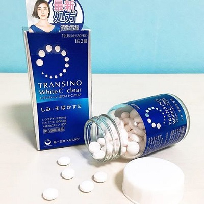 TRANSINO XANH - Viên Uống Trị_Nám, Trắng_Da Transino White C Nhật Bản 120 Viên