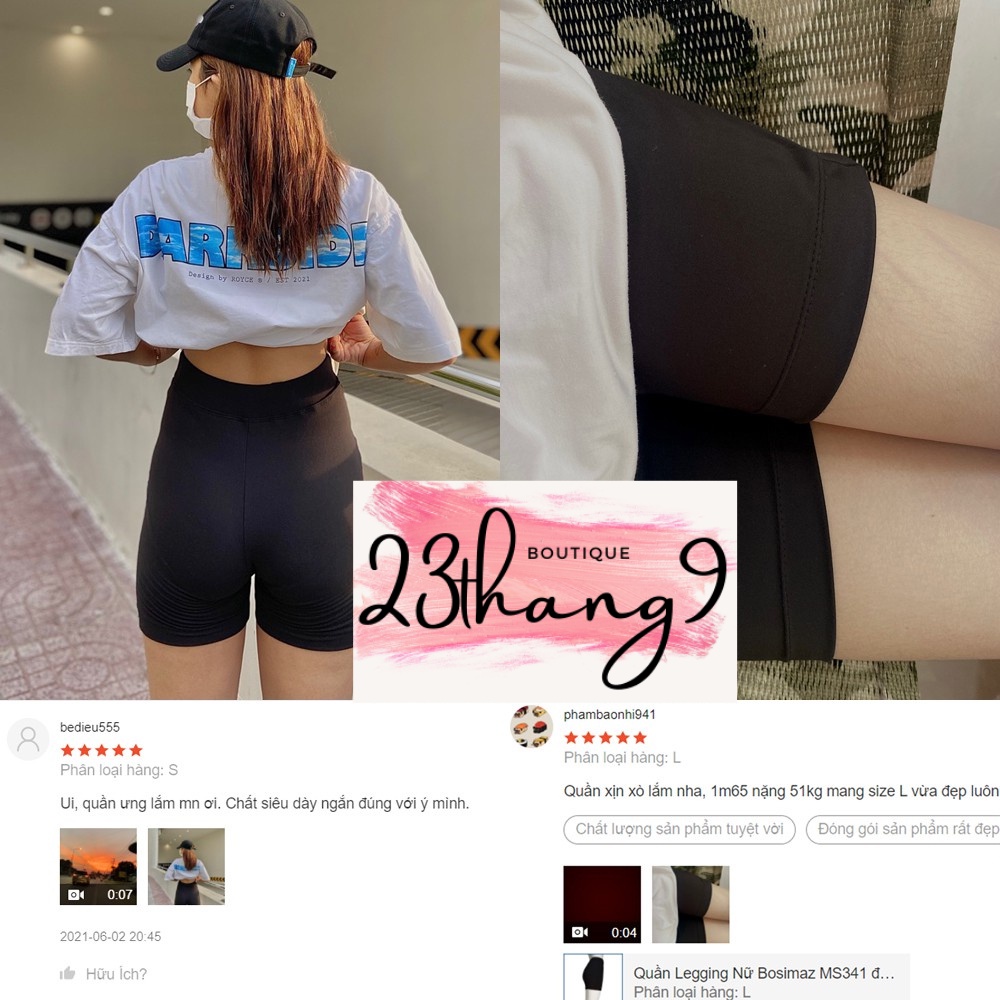 Quần đùi nữ quần short nữ biker nâng mông cạp cao vải co giãn 4 chiều tập gym đi chơi mùa hè năng động 23thang9