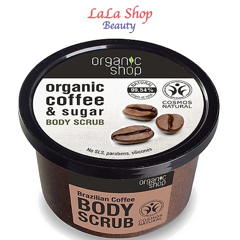 Tẩy Tế Bào Chết Body Organic Shop Coffee Sugar Body Scrub 250ml