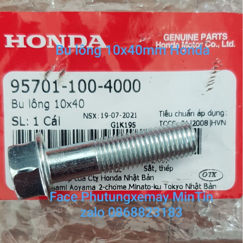 Bu lông 10x40 Honda