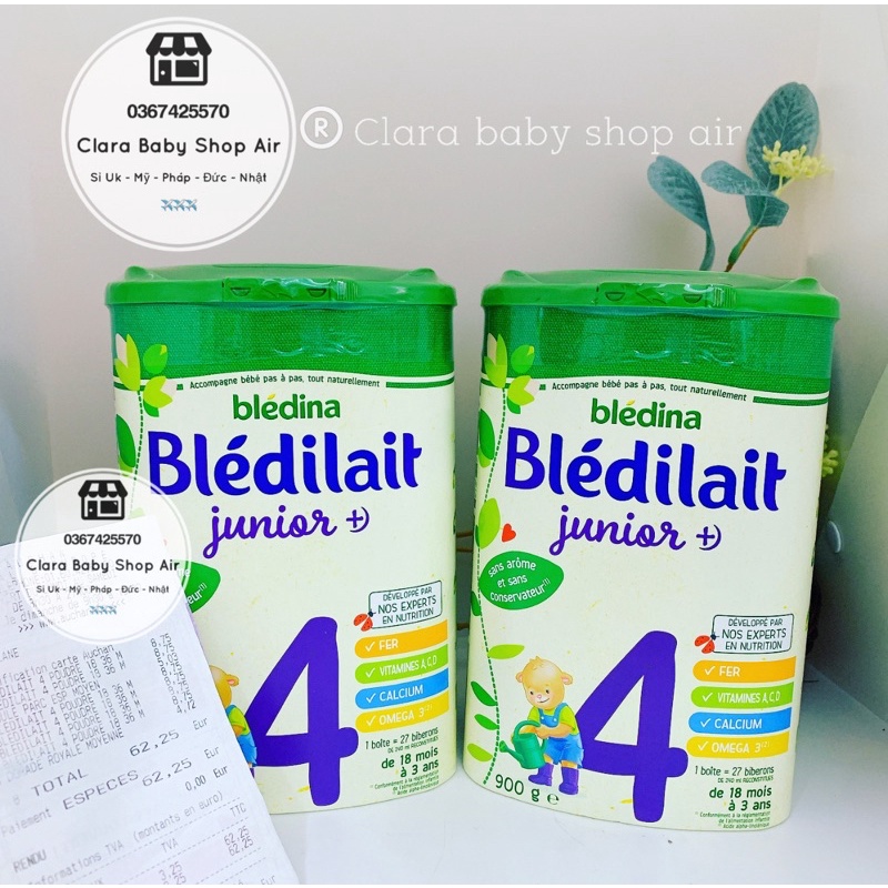 ( Air ✈️ đủ bill date 11/ 2023 ) Sữa bột Bledilait Bledina Pháp số 4 900g