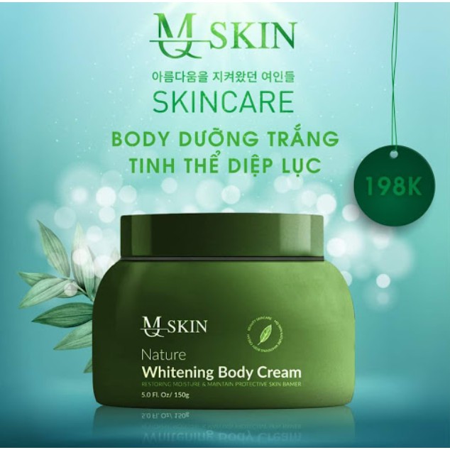 [100% CHÍNH HÃNG] Kem body Diệp Lục dưỡng trắng da tinh thể MQ skin
