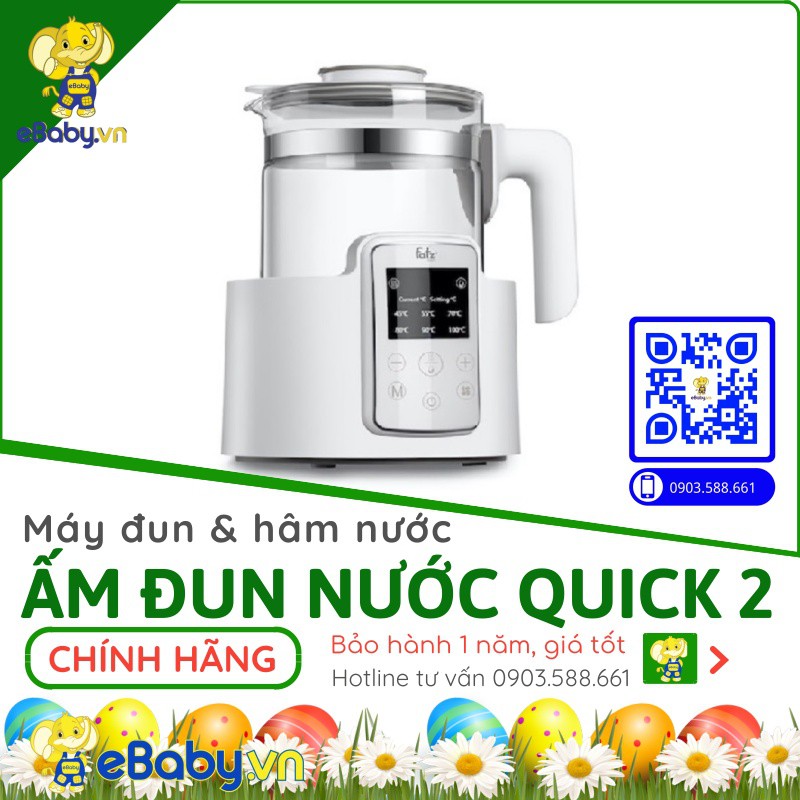 Máy đun và hâm nước pha sữa điện tử Quick 2 FatzBaby FB3508CY - Bảo hành 12 tháng toàn quốc