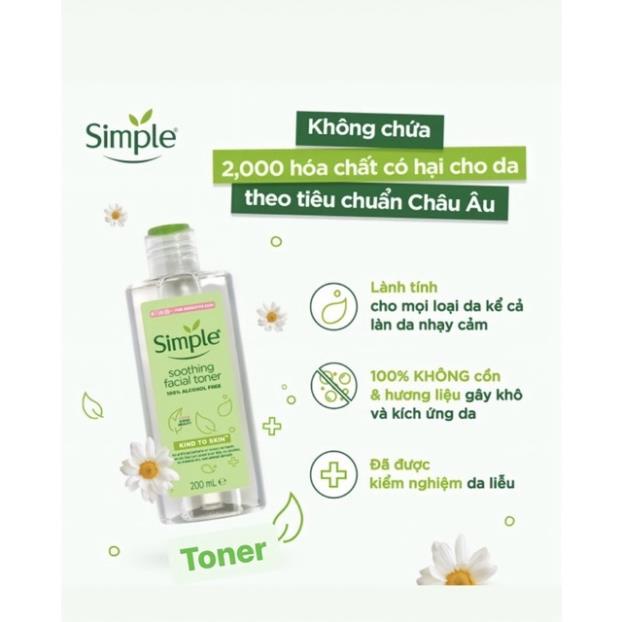 COMBO SIMPLE - Bộ 3 Nước Tẩy Trang, Sữa Rửa Mặt, Toner Simple - Mỹ Phẩm Ngọc Hân | BigBuy360 - bigbuy360.vn