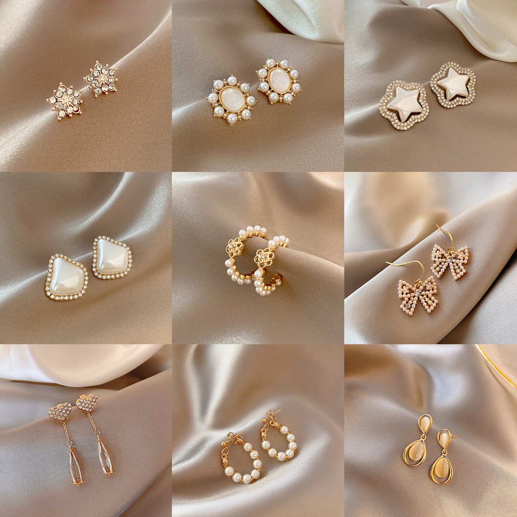 Bông tai bạc s925 sang trọng thời trang hè cao cấp cho nữ F081