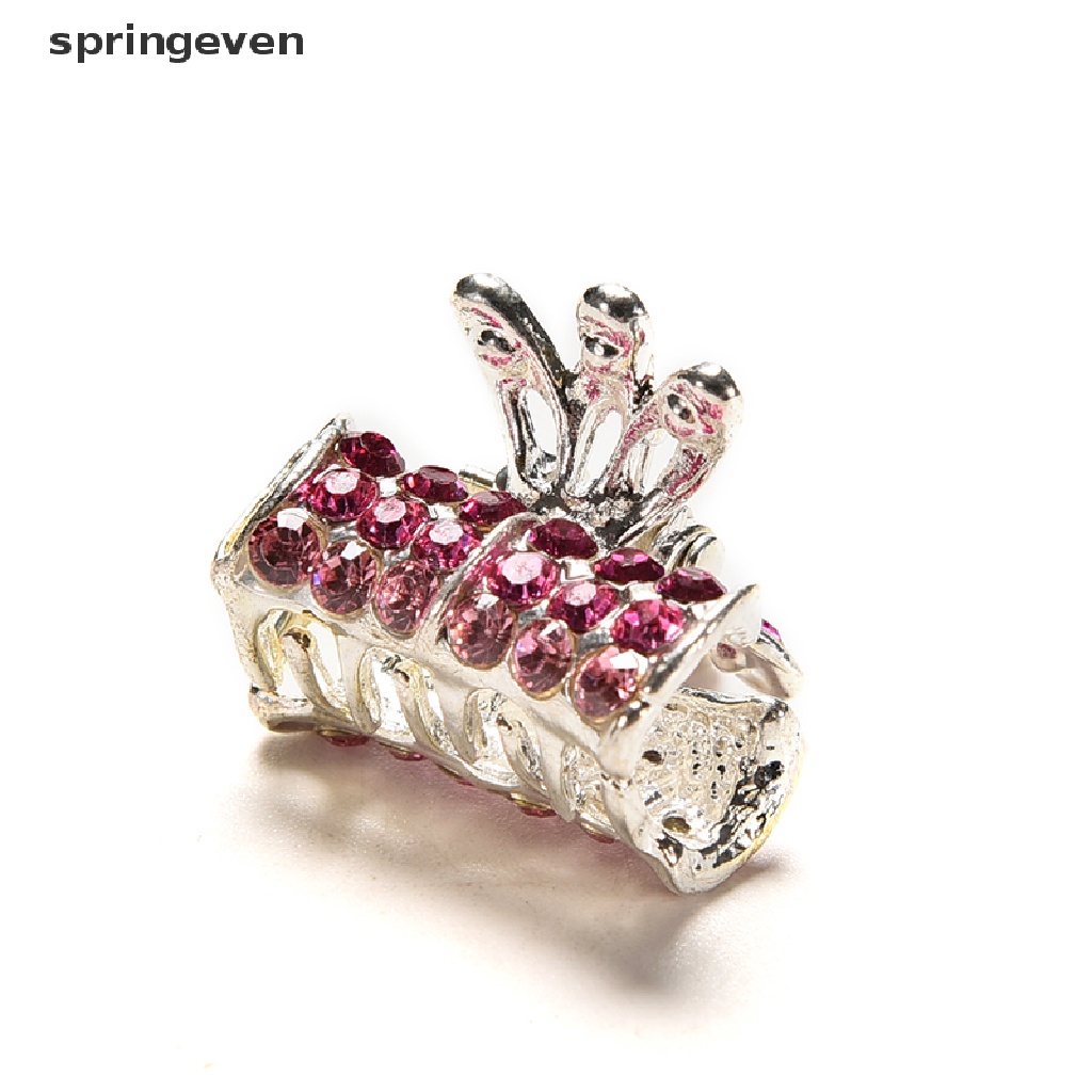 Kẹp Tóc Càng Cua Mini Hình Hoa Pha Lê Phong Cách springeven Mới