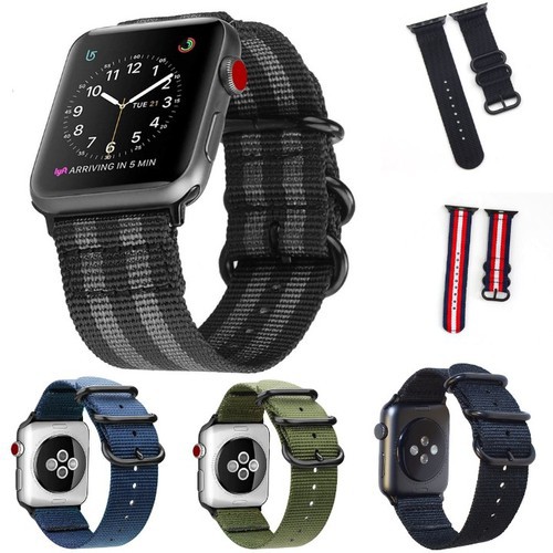 dây đeo đồng hồ Apple Watch chất liệu vải dù Nylon phong cách Nato cho Apple Watch