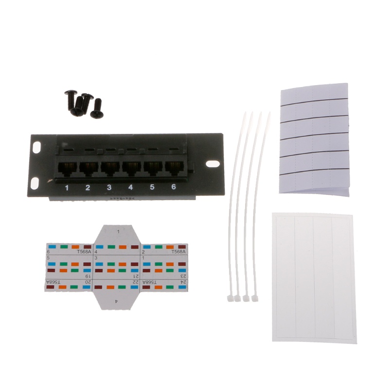 Giá Đỡ Mạng Gắn Tường 6 Cổng Cat5 Cat5E Rj45