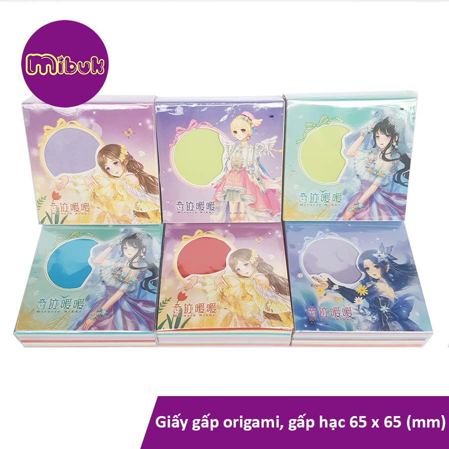 Giấy gấp hạc 6.5cm 176 tờ 8 màu
