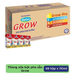Thùng 48 hộp sữa bột pha sẵn dielac grow 110ml