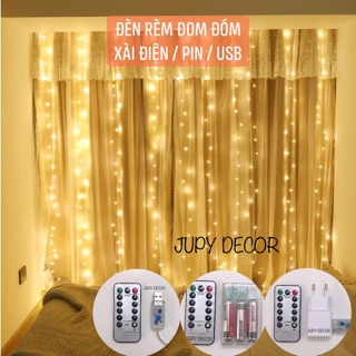 [HCM] ĐÈN LED MÀNH RÈM ĐOM ĐÓM KÈM REMOTE TIỆN LỢI VÔ CÙNG - TÙY CHỌN XÀI ĐIỆN / XÀI PIN / USB