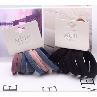 SET 10 CÁI CHUN BUỘC TÓC NHIỀU TRƠN DẠNG TRÒN