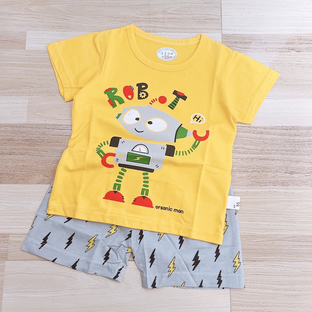 Sale !!! Bộ Cotton Xuất Hàn Hàng Quảng Châu Cho Bé (Size Nhí Từ 8-15kg)(1462 ) Shop Phúc Yến