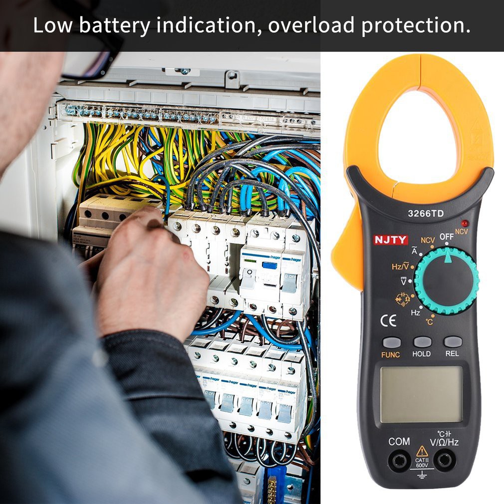 Ampe kìm dòng NJTY 3266TD Đo Tụ,Tần Số, Nhiệt Độ
