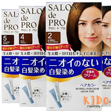 Thu﻿ốc Nhuộm Tóc Phủ Bạc SALON DE‎ PRO﻿ Quick Dyeing Cream - Kem nhuộm phủ bạc