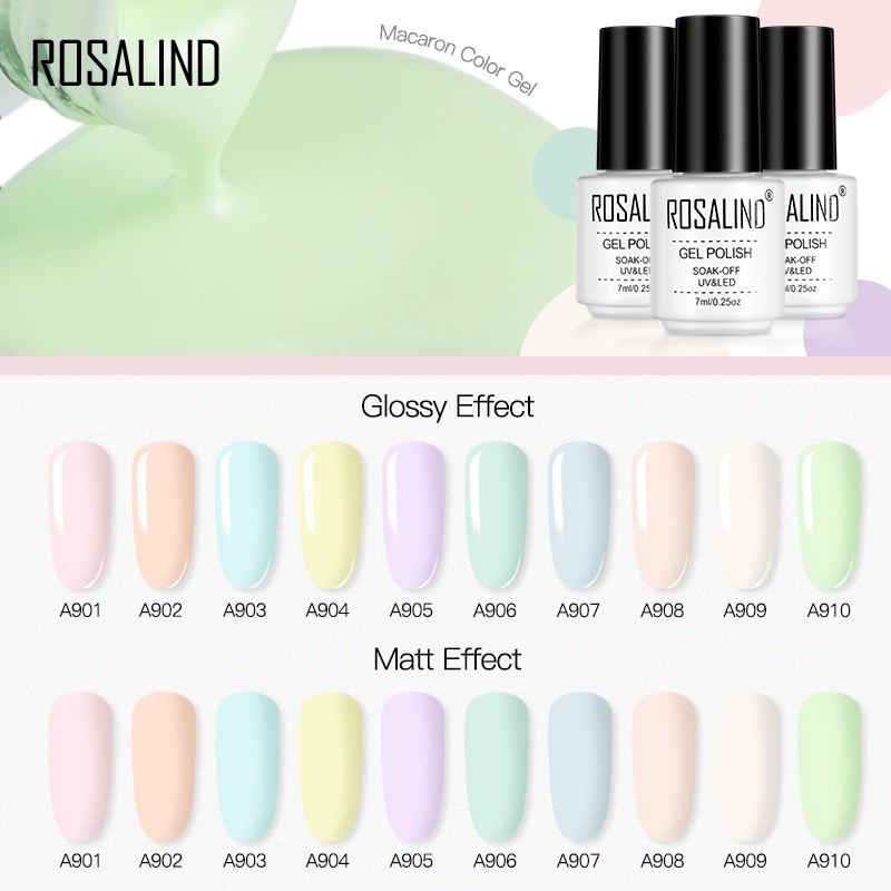 Gel Sơn Móng Tay Màu Sắc Ngọt Ngào Rosalind 7ml