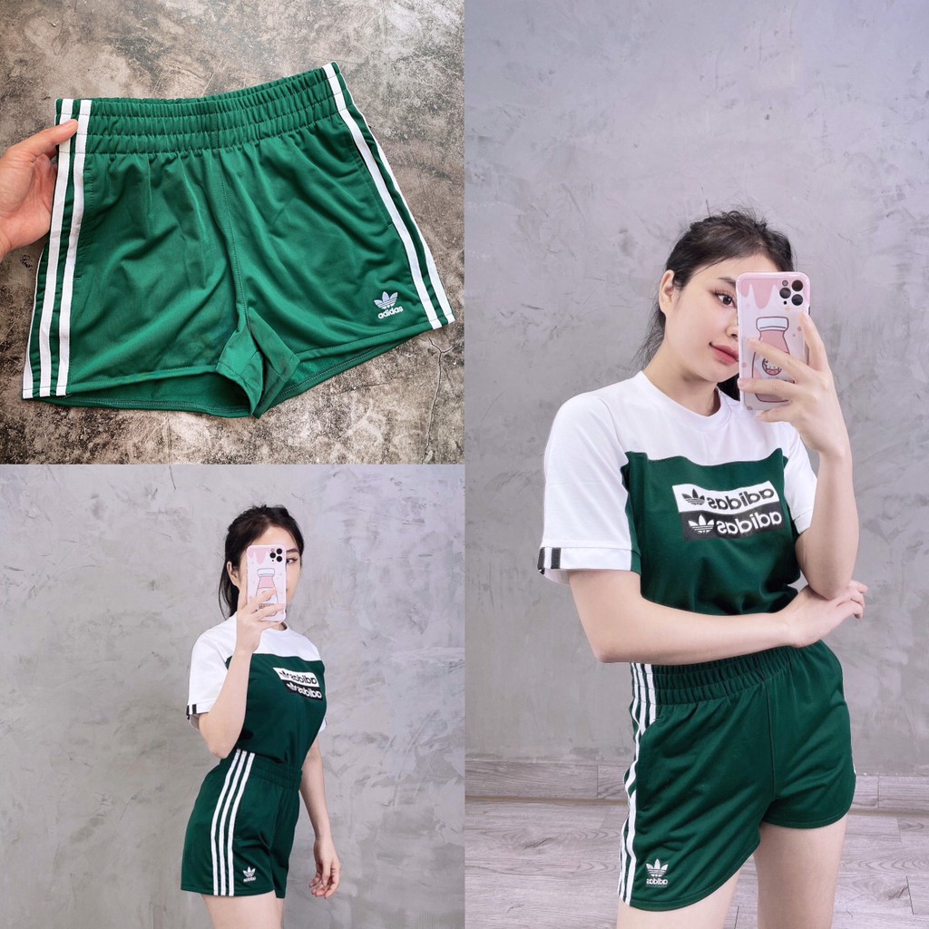 | Ảnh Thật | Quần Short Xanh Lá