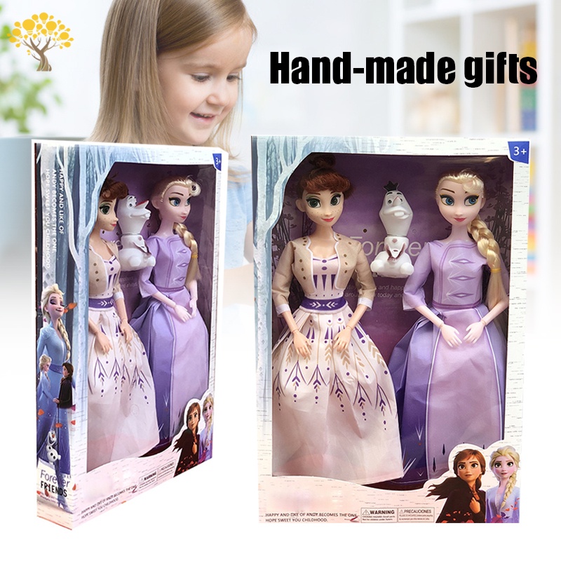 DISNEY Bộ búp bê nhân vật Alisa Ana trong phim Frozen 30cm dùng làm quà tặng sinh nhật cho bé gái