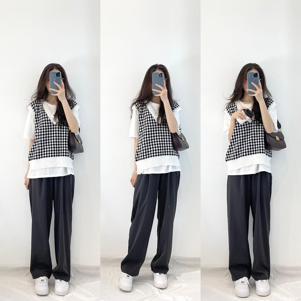 (FREESHIP) quần vải suông xám mới miho.house