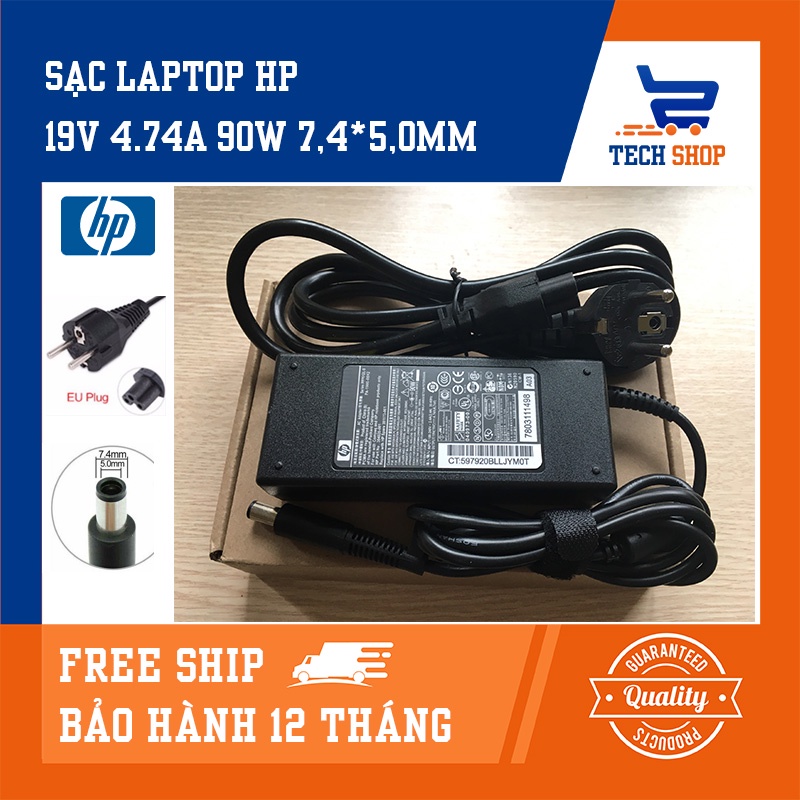 [FREESHIP]Sạc laptop HP 19.5V - 4.62A / 19V - 4.74A, 90w hàng cao cấp - Sạc hp - sạc máy tính hp