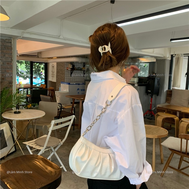 Túi Kẹp Nách Nữ Đeo Vai Phối Quai Xích Da Rắn Thời Trang Hàn Quốc SPB 501