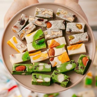 Kẹo NOUGAT - Kẹo Sữa Hạt (ít ngọt, siêu hạt)- Quà Biếu Tết