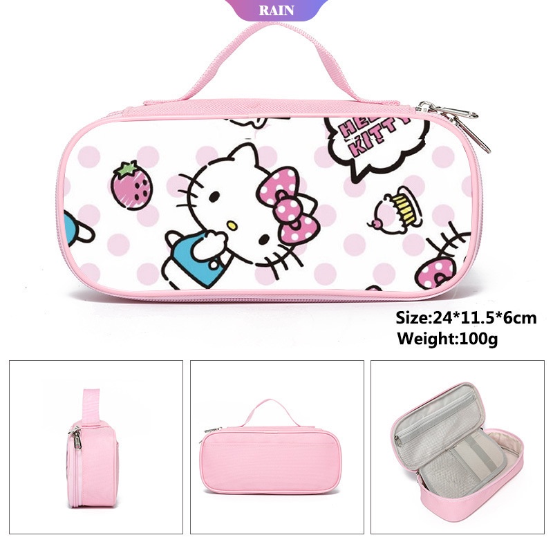 Túi Đựng Bút Sức Chứa Lớn Họa Tiết Hello Kitty Dễ Thương Dành Cho Nữ