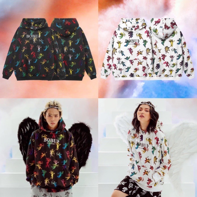 Áo hoodies BOBUI full thiên thần chuẩn real full tag túi