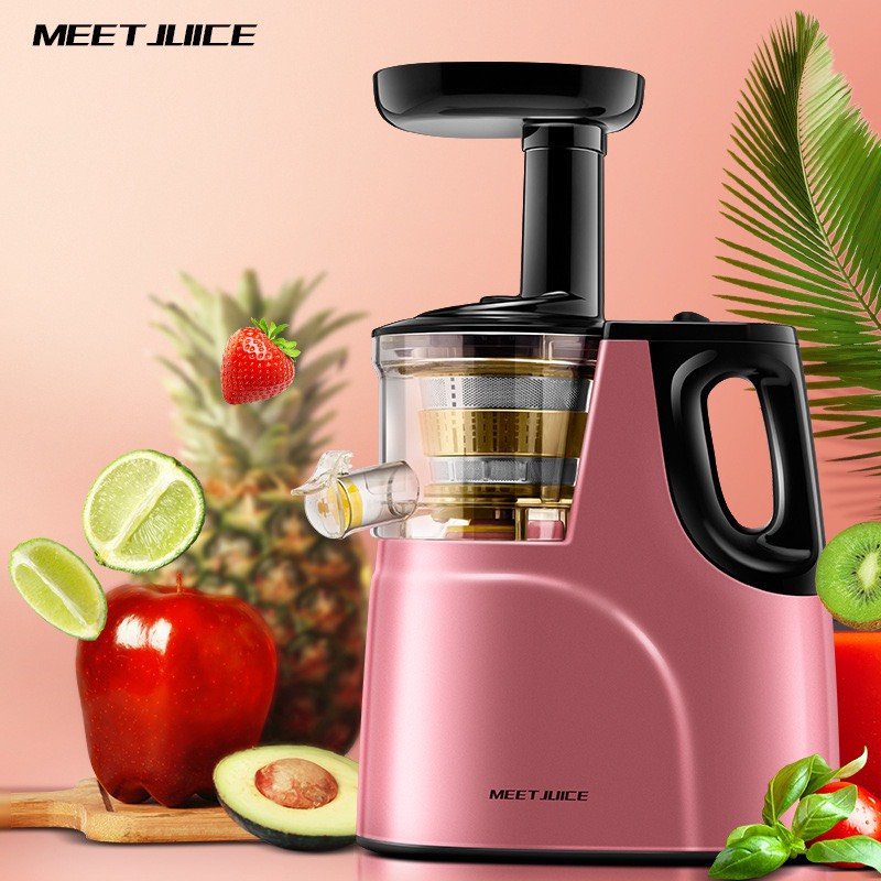 Máy ép chậm MEET JUICE, Máy ép trái cây- Vắt kiệt bã công suất 150W - Tặng 2 cốc đựng nước - Bảo hành 12 tháng