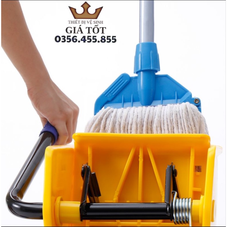 Xe vắt nước thùng đôi dung tích 46L - Xe vắt móp 46 lít 2 ngăn hàng chính hãng